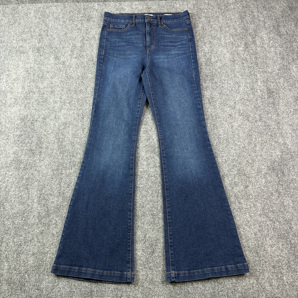 Sofia Vergara Womens Flare Jeans Size 6 Melisa High Rise Stretch Blue Denim